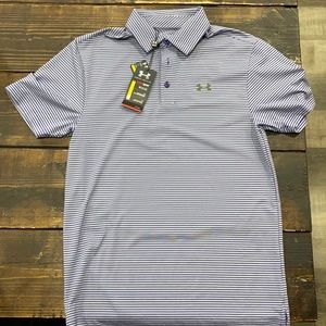 Shirt: Under Armour Golf    Size: Men’s Small    Color: Purple/Grey